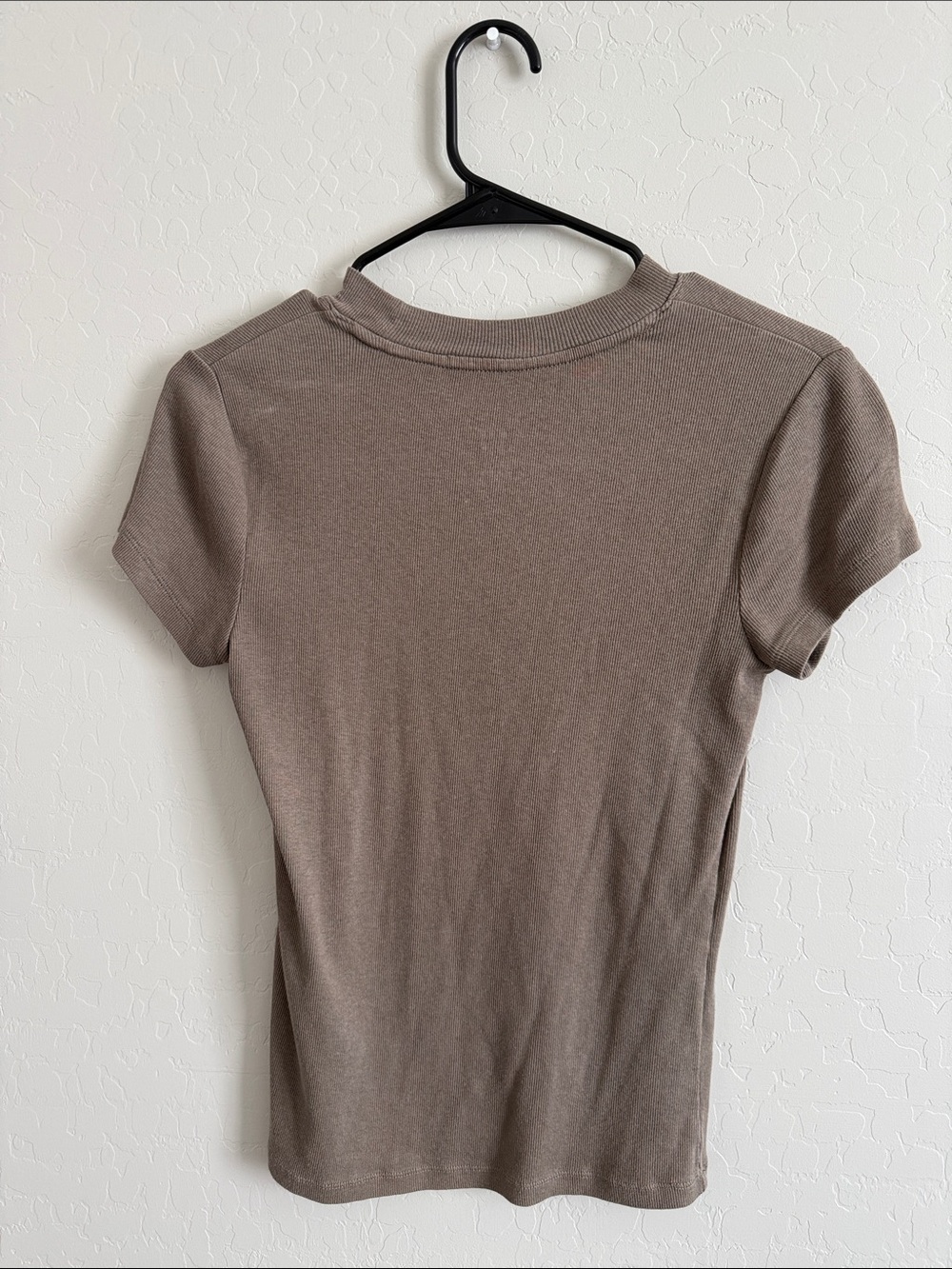 Classic Short Sleeve Crewneck Top in Brown - Picture 2 of 3